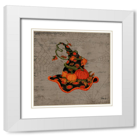 Spooky Hats IV White Modern Wood Framed Art Print with Double Matting by Brent, Paul