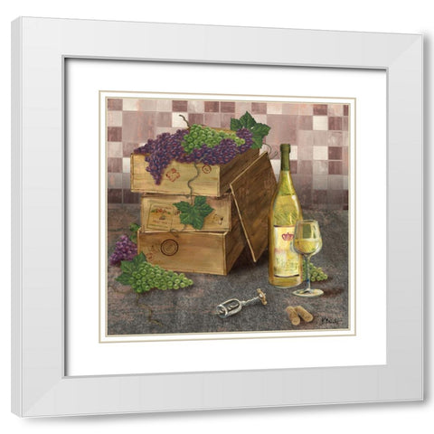 Contempo Winery I White Modern Wood Framed Art Print with Double Matting by Brent, Paul