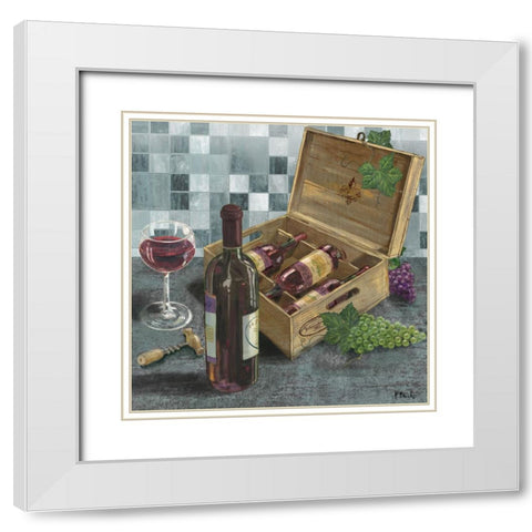 Contempo Winery II White Modern Wood Framed Art Print with Double Matting by Brent, Paul