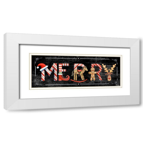 Holiday Greetings III White Modern Wood Framed Art Print with Double Matting by Brent, Paul