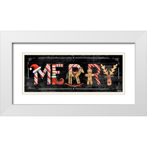 Holiday Greetings III White Modern Wood Framed Art Print with Double Matting by Brent, Paul