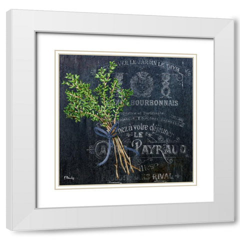 Provincial Herbs I White Modern Wood Framed Art Print with Double Matting by Brent, Paul