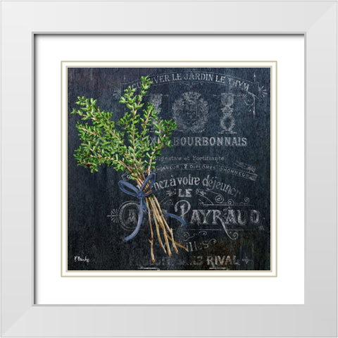 Provincial Herbs I White Modern Wood Framed Art Print with Double Matting by Brent, Paul