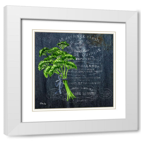 Provincial Herbs III White Modern Wood Framed Art Print with Double Matting by Brent, Paul