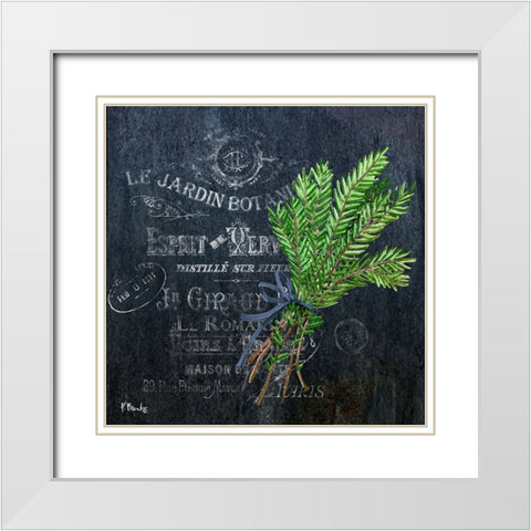 Provincial Herbs IV White Modern Wood Framed Art Print with Double Matting by Brent, Paul