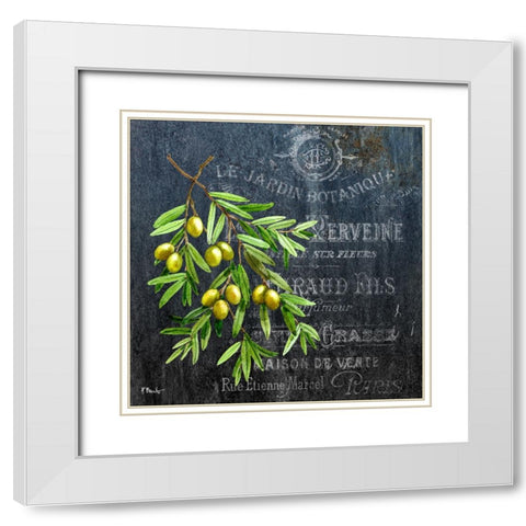 Provincial Herbs V White Modern Wood Framed Art Print with Double Matting by Brent, Paul