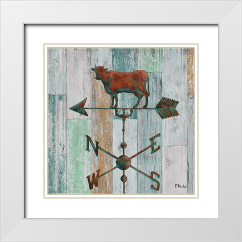 Burnished Vanes IV White Modern Wood Framed Art Print with Double Matting by Brent, Paul