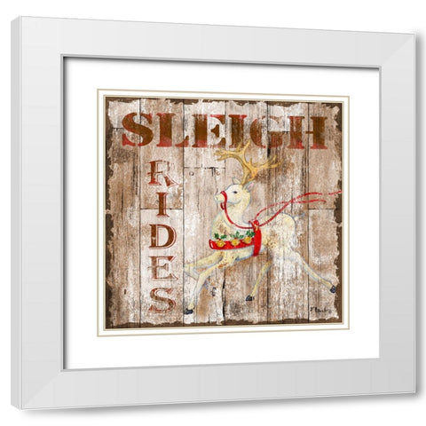 Vintage Christmas III White Modern Wood Framed Art Print with Double Matting by Brent, Paul