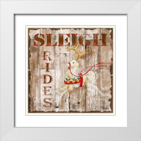 Vintage Christmas III White Modern Wood Framed Art Print with Double Matting by Brent, Paul