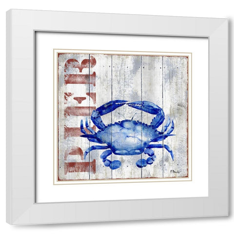 Tisbury Crustaceans I White Modern Wood Framed Art Print with Double Matting by Brent, Paul