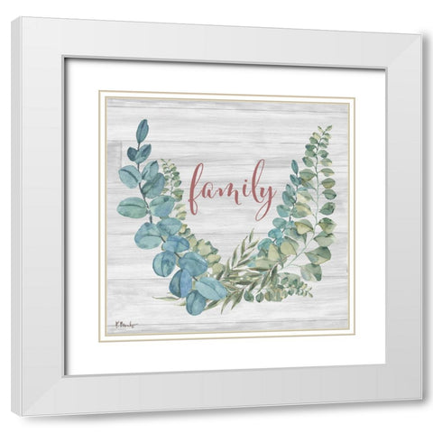 Eucalyptus Bloom IV White Modern Wood Framed Art Print with Double Matting by Brent, Paul