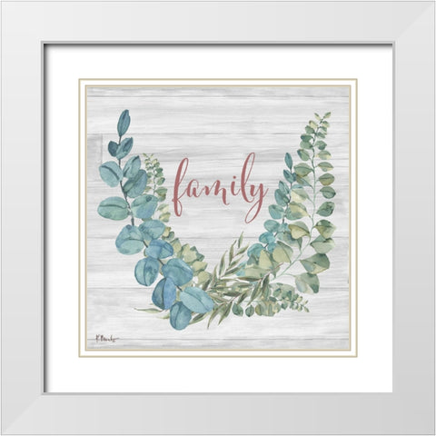 Eucalyptus Bloom IV White Modern Wood Framed Art Print with Double Matting by Brent, Paul