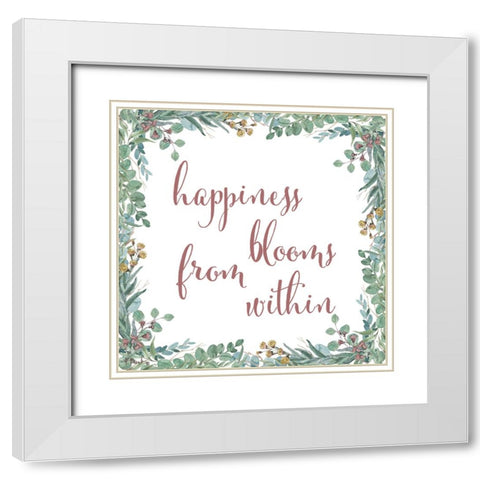 Eucalyptus Bloom V - White White Modern Wood Framed Art Print with Double Matting by Brent, Paul