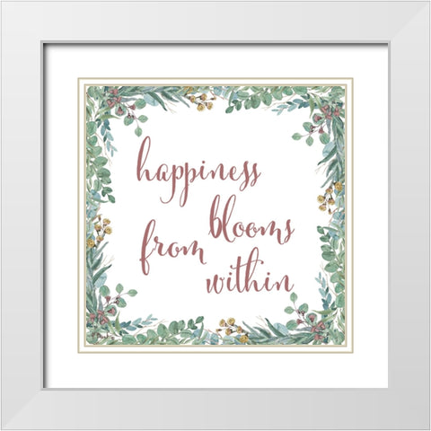 Eucalyptus Bloom V - White White Modern Wood Framed Art Print with Double Matting by Brent, Paul