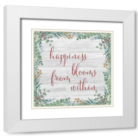 Eucalyptus Bloom V White Modern Wood Framed Art Print with Double Matting by Brent, Paul