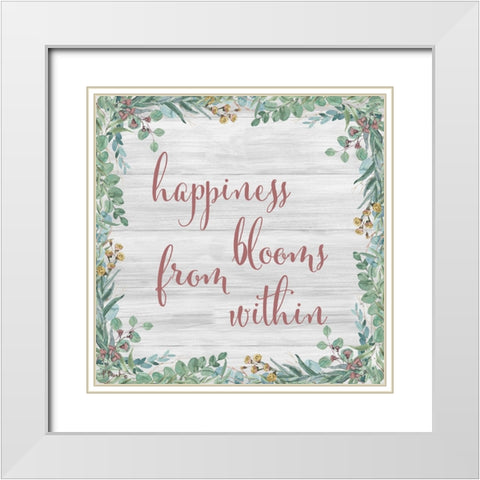 Eucalyptus Bloom V White Modern Wood Framed Art Print with Double Matting by Brent, Paul