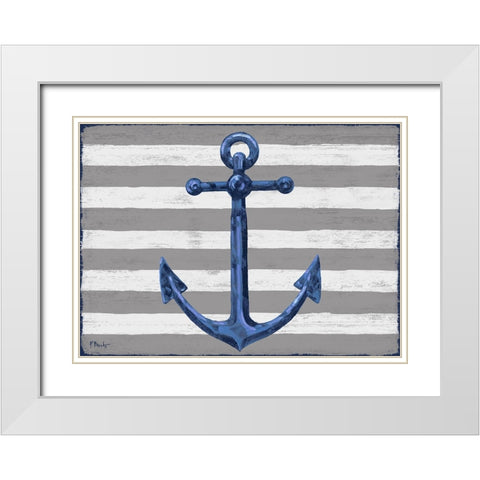 Sunny Nautical I White Modern Wood Framed Art Print with Double Matting by Brent, Paul