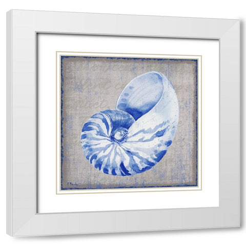 Grenada Shells I - Linen White Modern Wood Framed Art Print with Double Matting by Brent, Paul