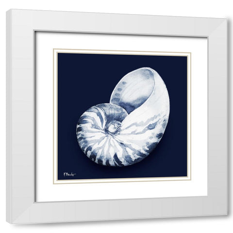 Grenada Shells I - Midnight White Modern Wood Framed Art Print with Double Matting by Brent, Paul