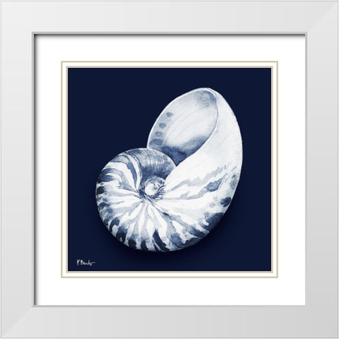 Grenada Shells I - Midnight White Modern Wood Framed Art Print with Double Matting by Brent, Paul
