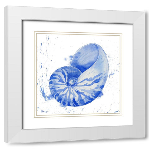 Grenada Shells I White Modern Wood Framed Art Print with Double Matting by Brent, Paul