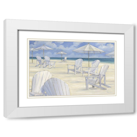 Blanco Beach II - Light White Modern Wood Framed Art Print with Double Matting by Brent, Paul
