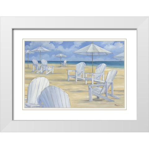Blanco Beach II White Modern Wood Framed Art Print with Double Matting by Brent, Paul