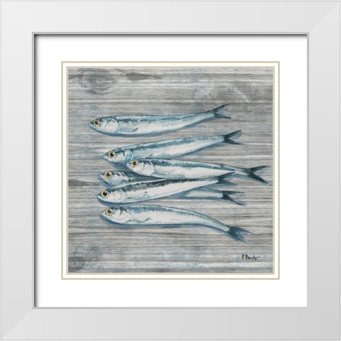 Sardinia White Modern Wood Framed Art Print with Double Matting by Brent, Paul