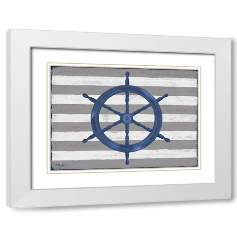 Sunny Nautical III White Modern Wood Framed Art Print with Double Matting by Brent, Paul