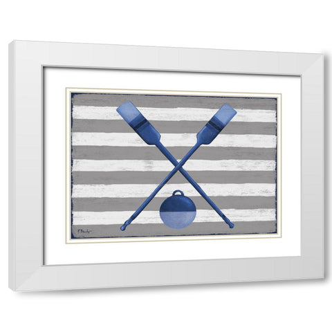 Sunny Nautical IV White Modern Wood Framed Art Print with Double Matting by Brent, Paul