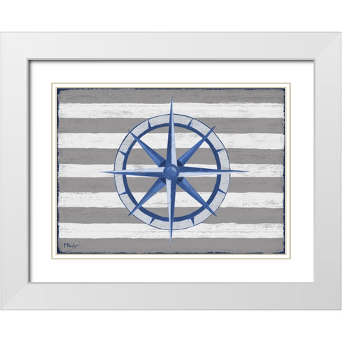 Sunny Nautical VI White Modern Wood Framed Art Print with Double Matting by Brent, Paul