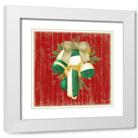 Nautical Holiday II - Red White Modern Wood Framed Art Print with Double Matting by Brent, Paul