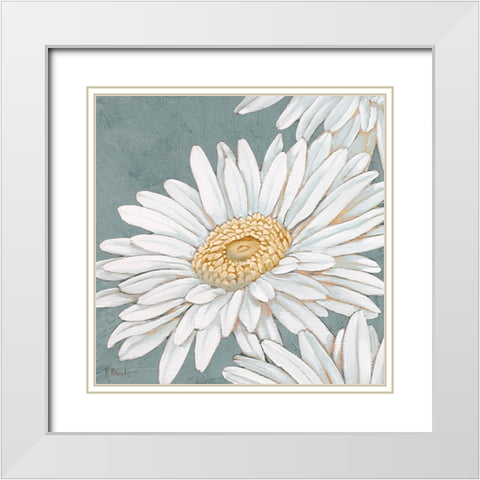 Floral Bloom IV White Modern Wood Framed Art Print with Double Matting by Brent, Paul