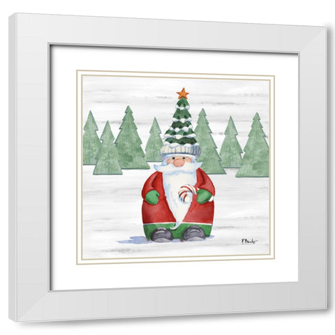Gnome Town II White Modern Wood Framed Art Print with Double Matting by Brent, Paul