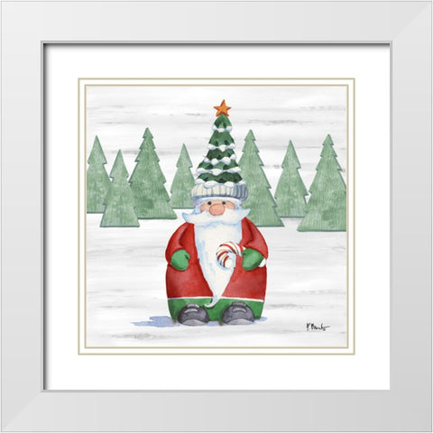 Gnome Town II White Modern Wood Framed Art Print with Double Matting by Brent, Paul