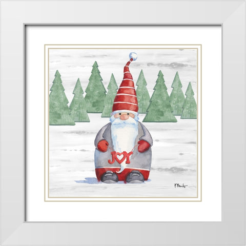 Gnome Town IV White Modern Wood Framed Art Print with Double Matting by Brent, Paul