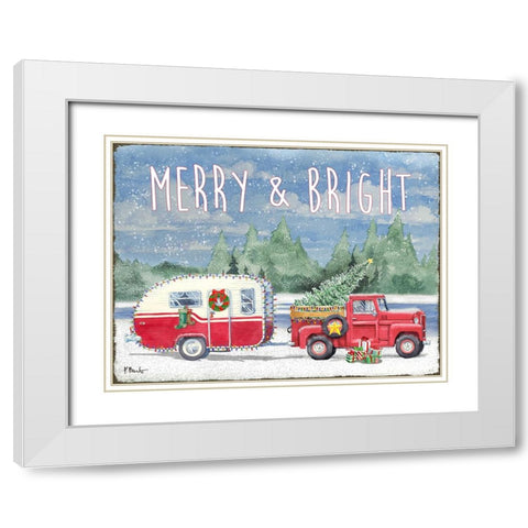 Holiday Campground Pass White Modern Wood Framed Art Print with Double Matting by Brent, Paul