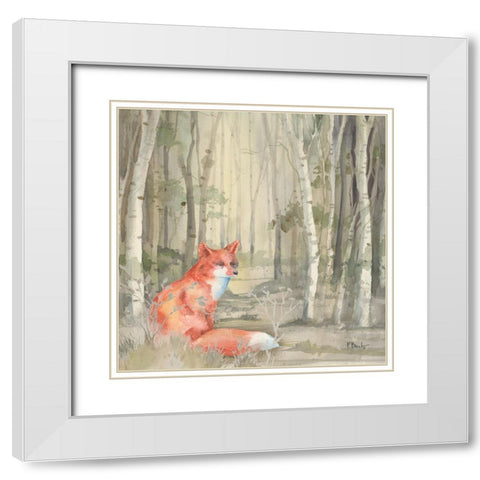 Birch Forest I White Modern Wood Framed Art Print with Double Matting by Brent, Paul