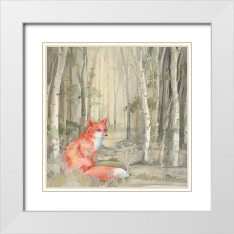 Birch Forest I White Modern Wood Framed Art Print with Double Matting by Brent, Paul