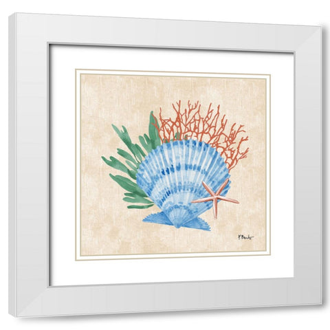 Woven Sea II White Modern Wood Framed Art Print with Double Matting by Brent, Paul