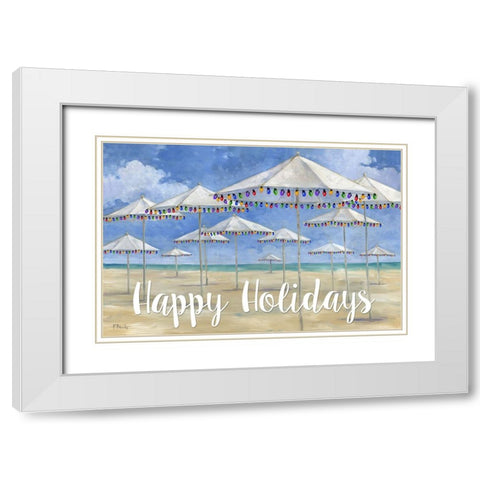Holiday Blanco Beach I White Modern Wood Framed Art Print with Double Matting by Brent, Paul