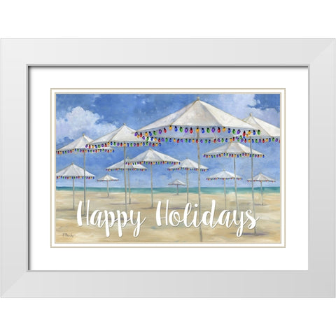 Holiday Blanco Beach I White Modern Wood Framed Art Print with Double Matting by Brent, Paul