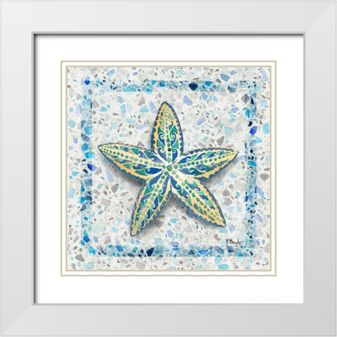 Embellished Shells II White Modern Wood Framed Art Print with Double Matting by Brent, Paul