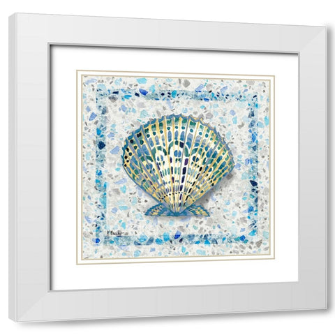 Embellished Shells III White Modern Wood Framed Art Print with Double Matting by Brent, Paul