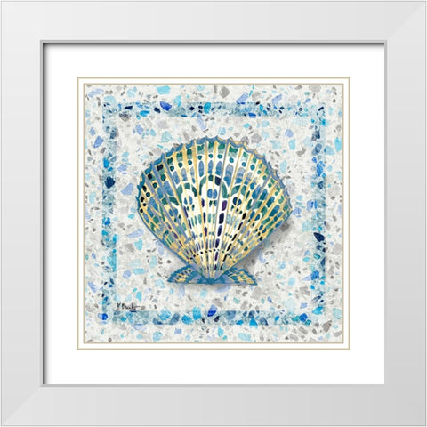 Embellished Shells III White Modern Wood Framed Art Print with Double Matting by Brent, Paul