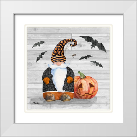Halloween Gnome III White Modern Wood Framed Art Print with Double Matting by Brent, Paul