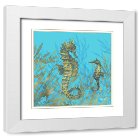 Cedar Key Sealife I White Modern Wood Framed Art Print with Double Matting by Brent, Paul