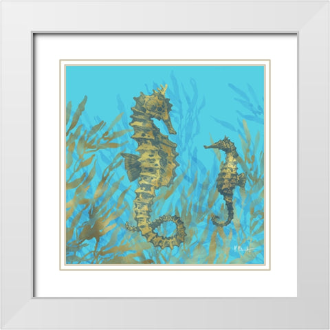 Cedar Key Sealife I White Modern Wood Framed Art Print with Double Matting by Brent, Paul