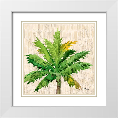 Hilo Palms I White Modern Wood Framed Art Print with Double Matting by Brent, Paul