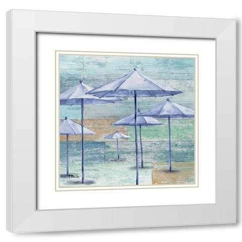 Coastal Lounge III White Modern Wood Framed Art Print with Double Matting by Brent, Paul